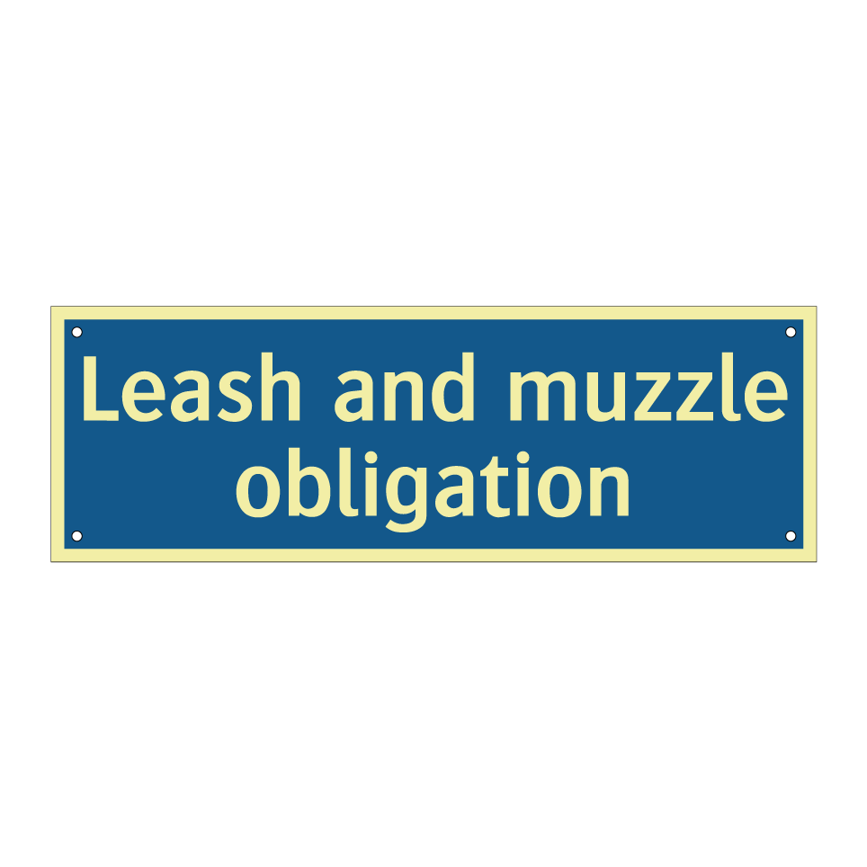 Leash and muzzle obligation