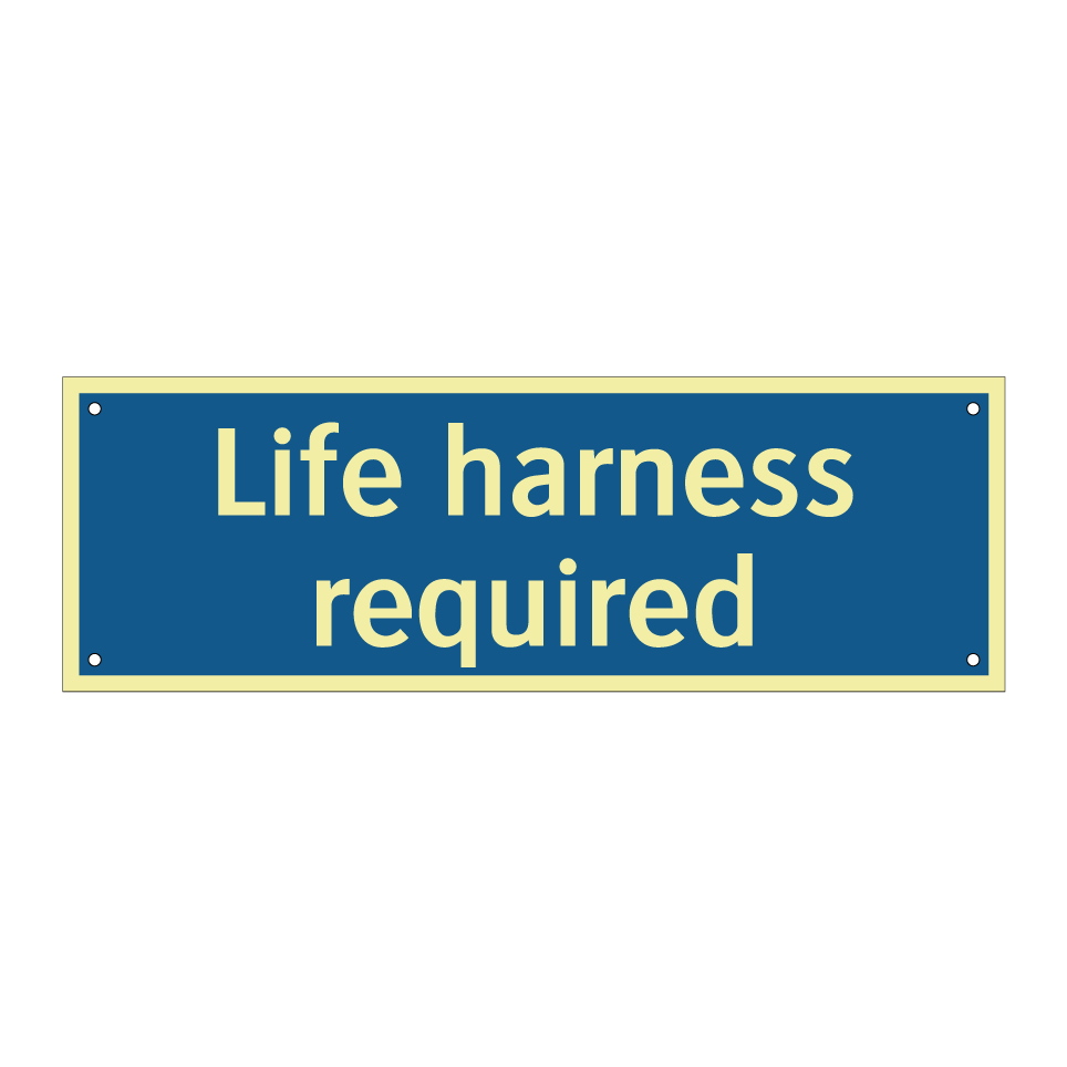 Life harness required
