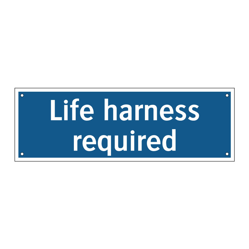 Life harness required