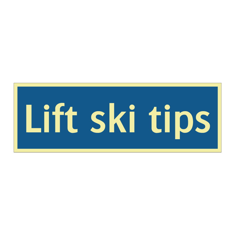 Lift ski tips