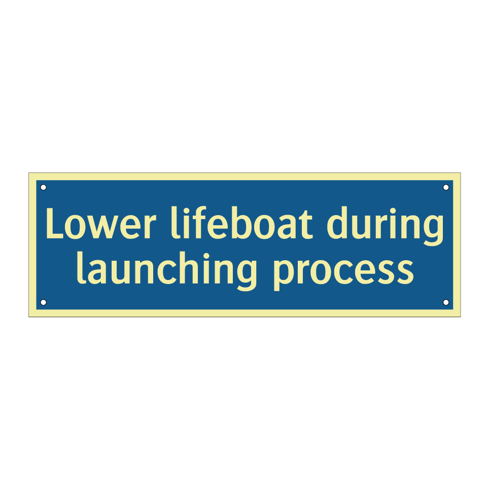 Lower lifeboat during launching process