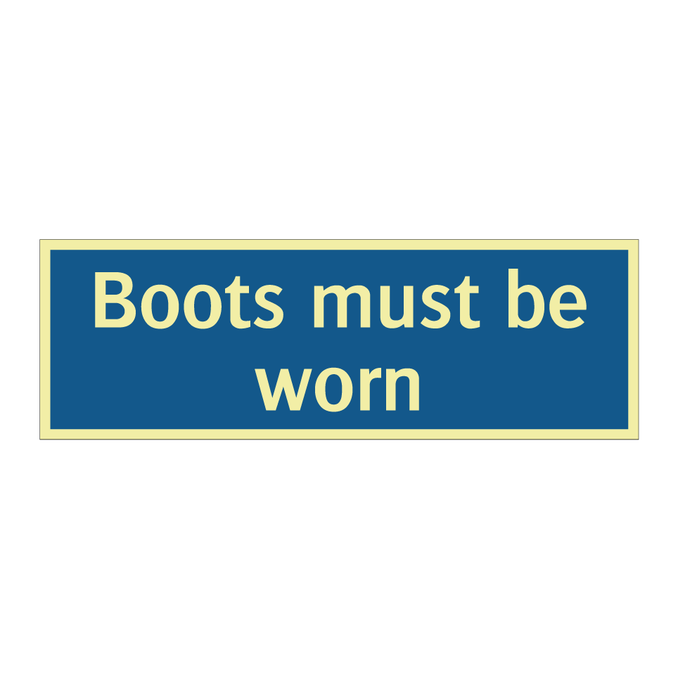 Boots must be worn