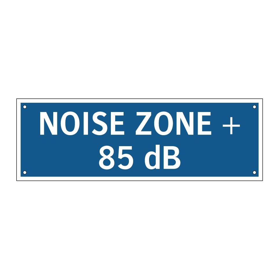 NOISE ZONE + 85 dB