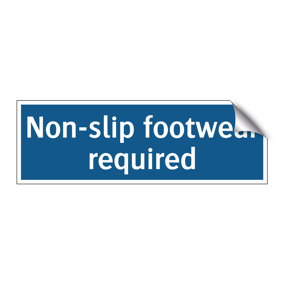 Non-slip footwear required