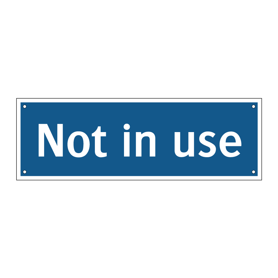 Not in use