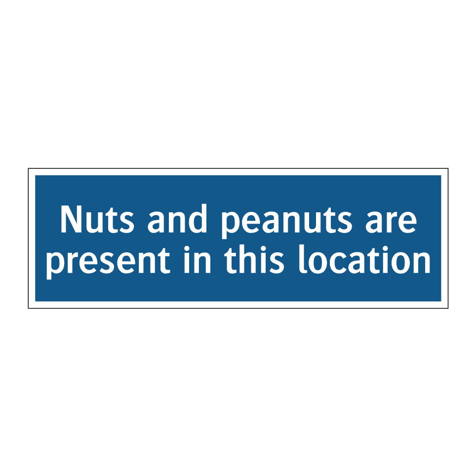 Nuts and peanuts are present in this location