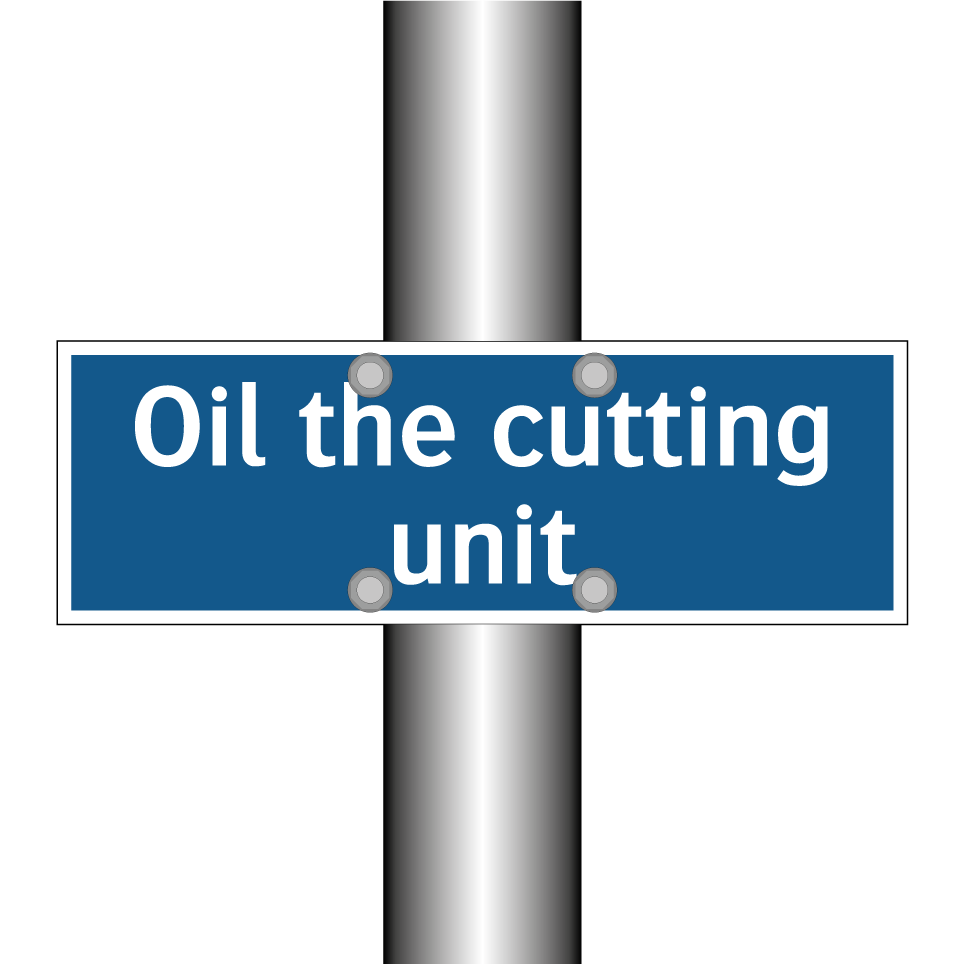 Oil the cutting unit