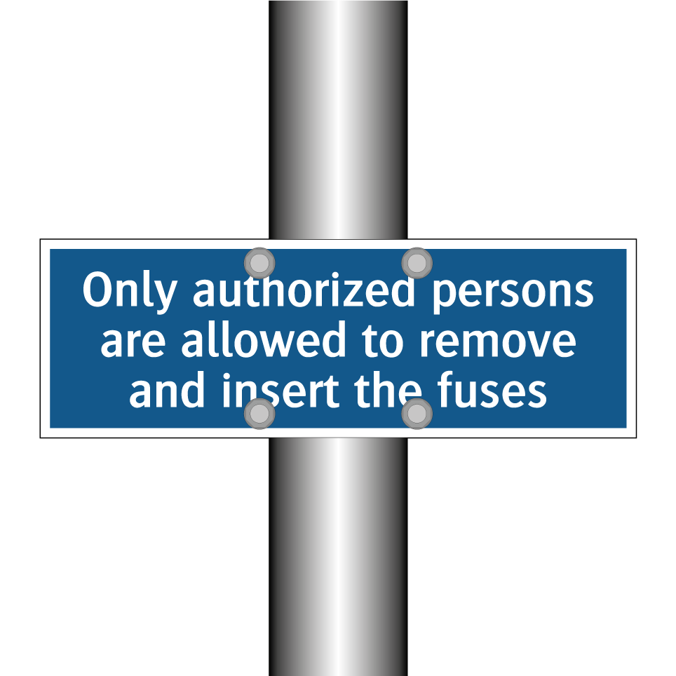 Only authorized persons are allowed to remove and insert the fuses