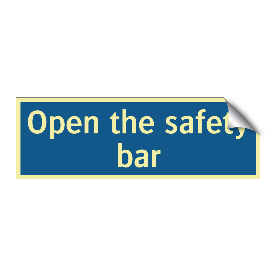 Open the safety bar