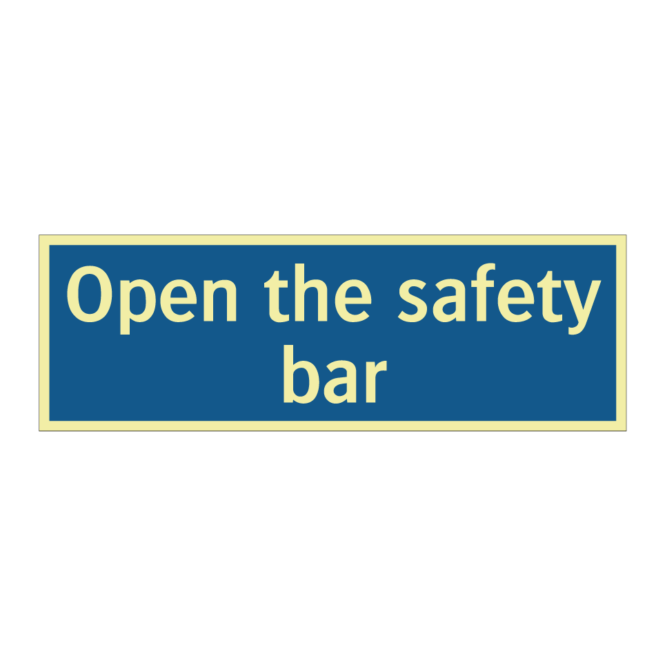 Open the safety bar