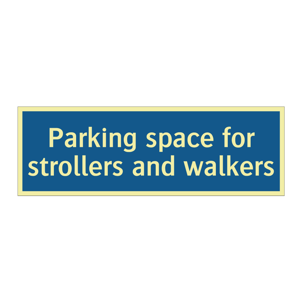 Parking space for strollers and walkers