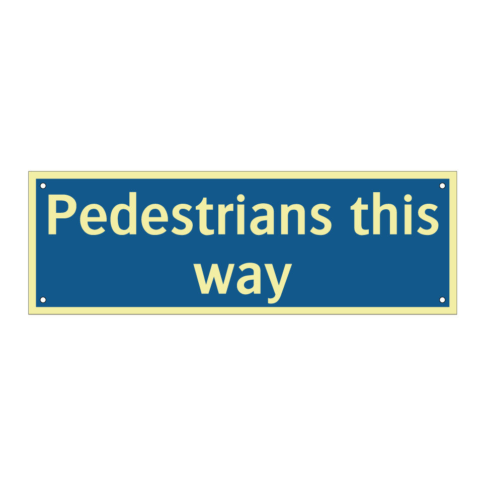 Pedestrians this way