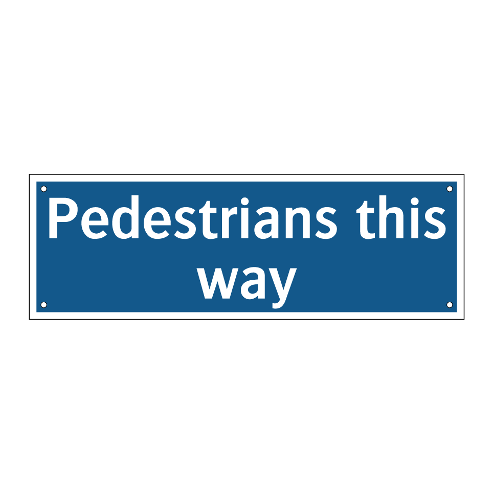 Pedestrians this way