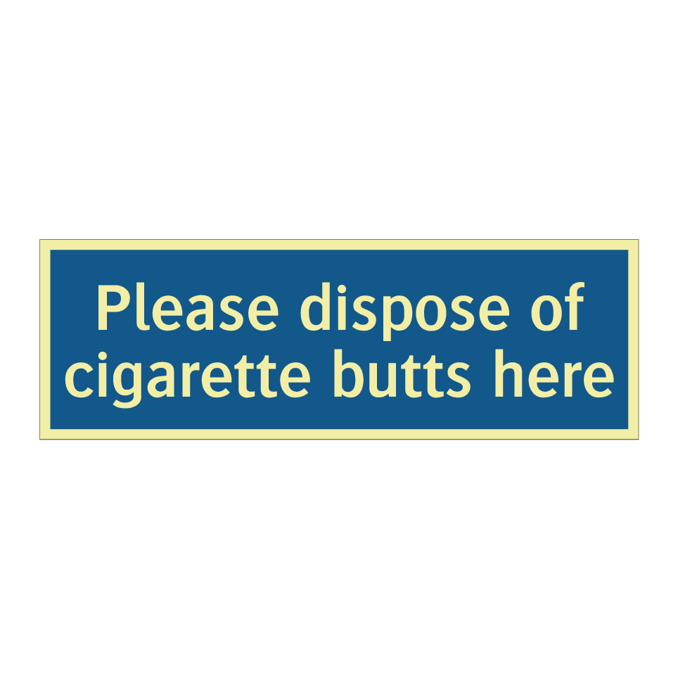 Please dispose of cigarette butts here