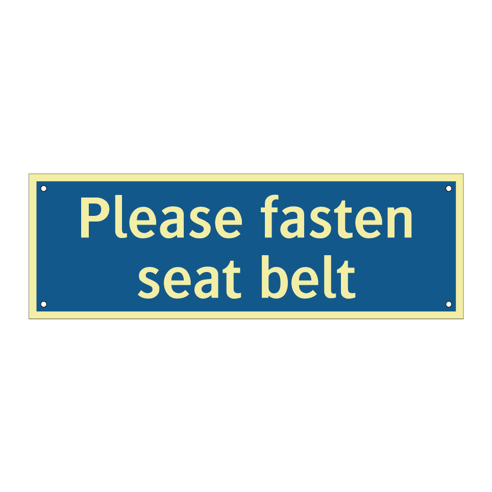 Please fasten seat belt