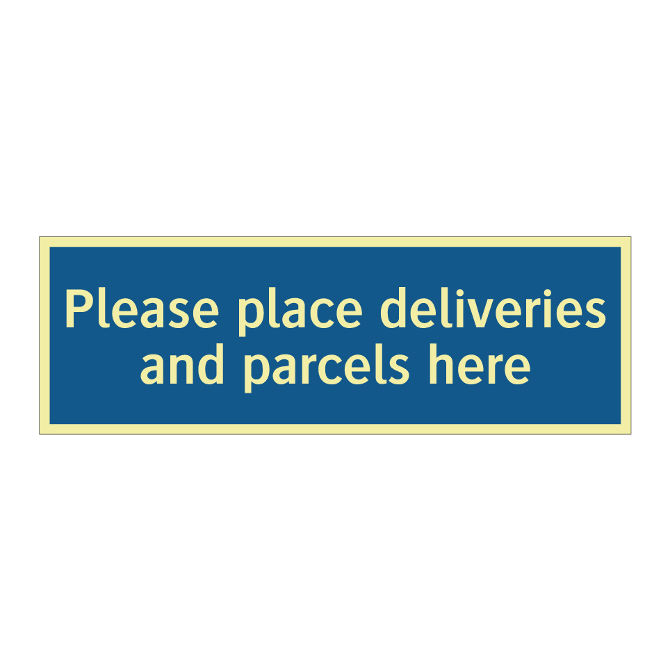 Please place deliveries and parcels here