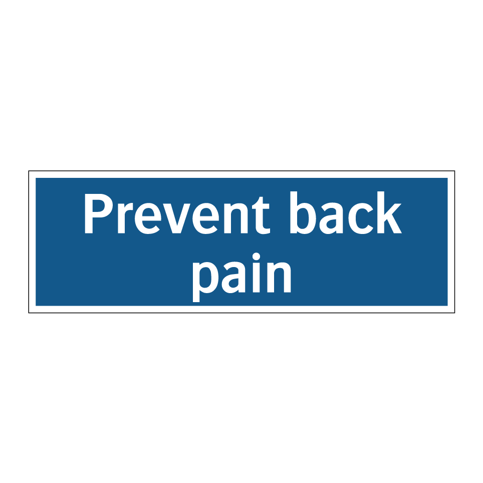 Prevent back pain