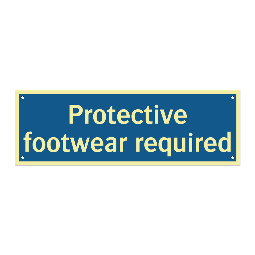 Protective footwear required