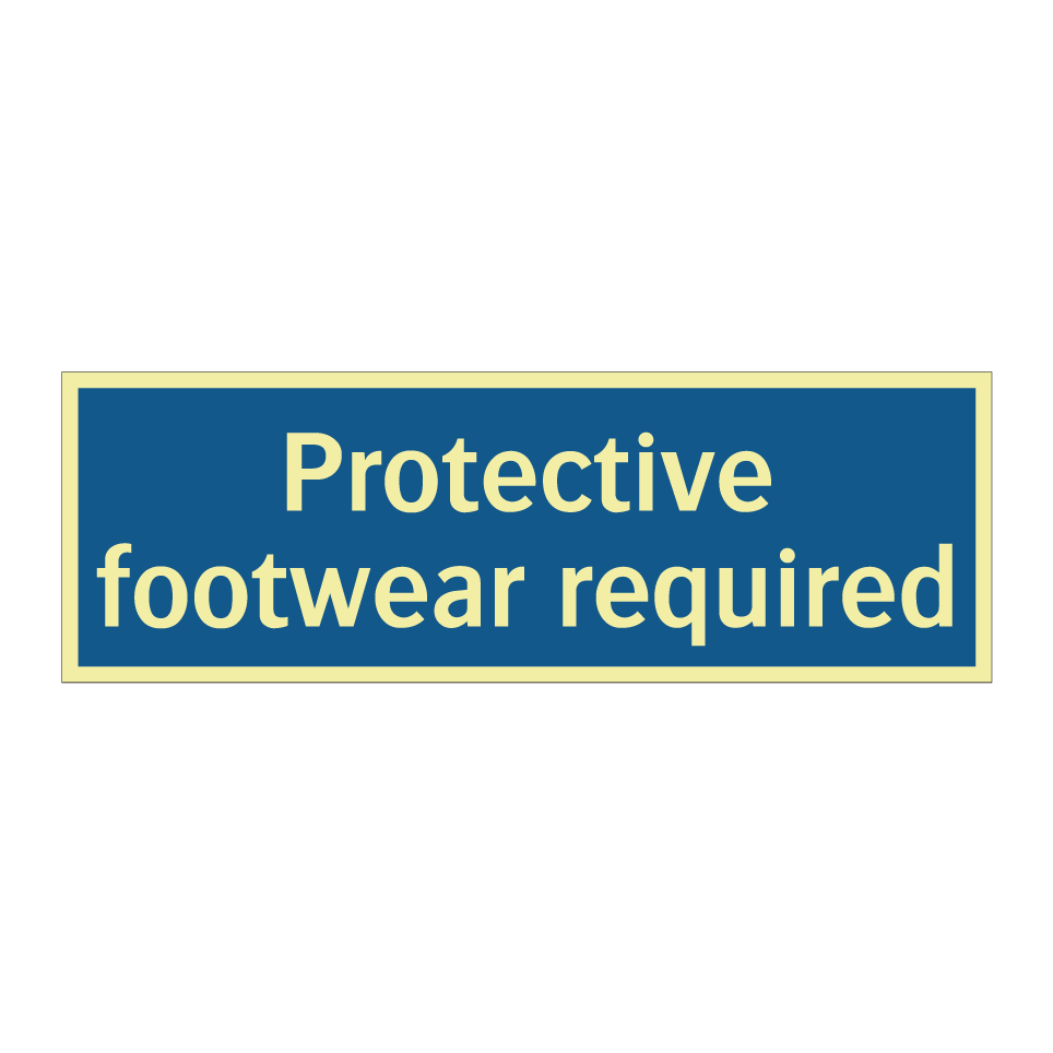 Protective footwear required