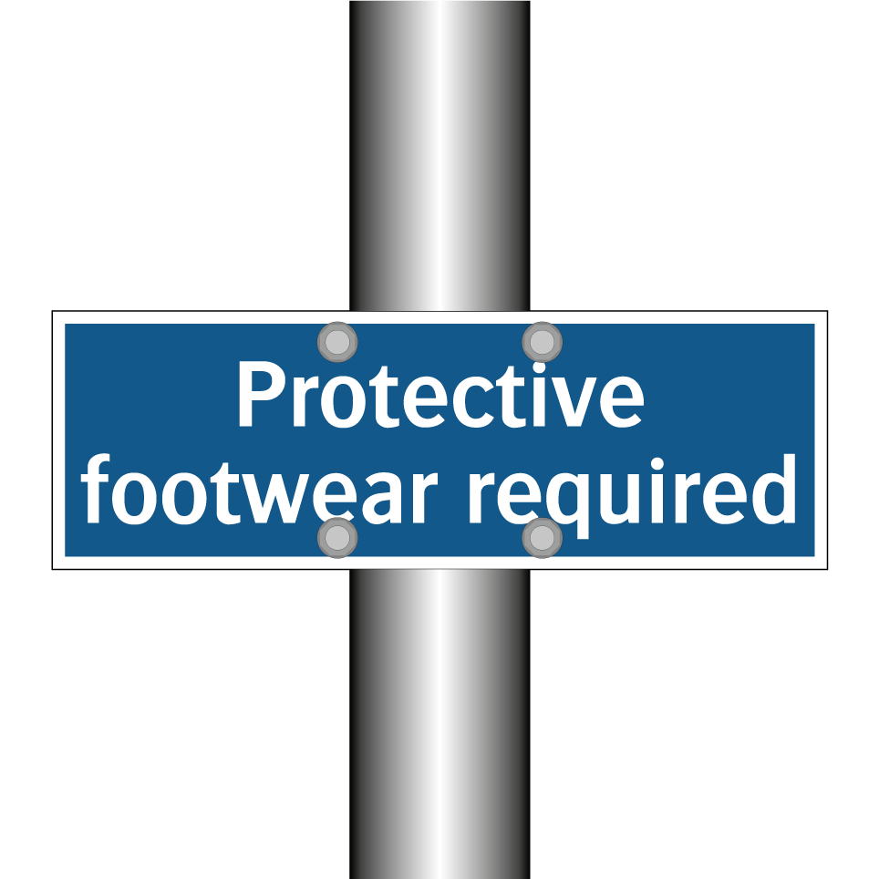Protective footwear required