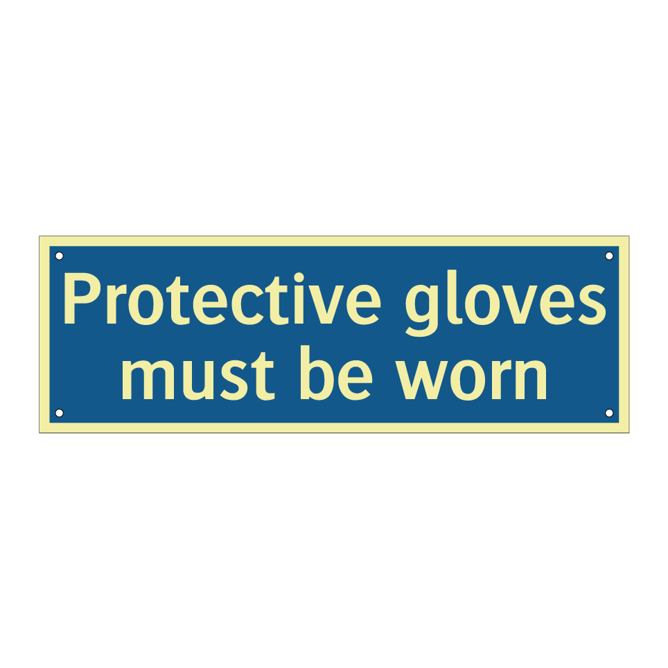 Protective gloves must be worn