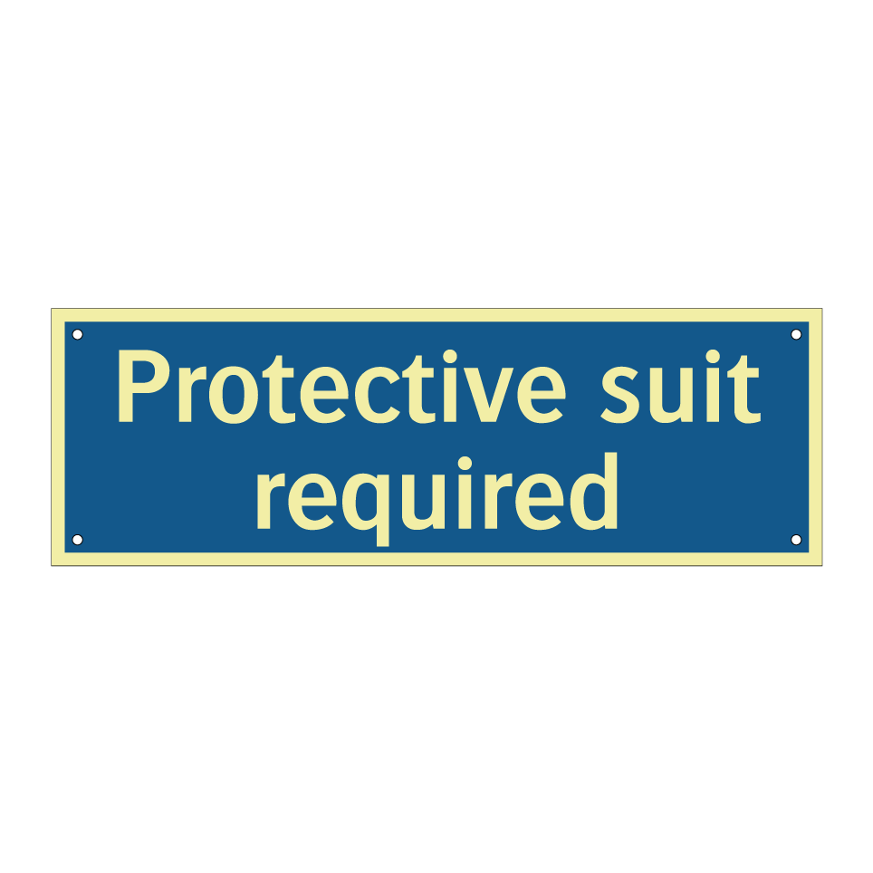 Protective suit required