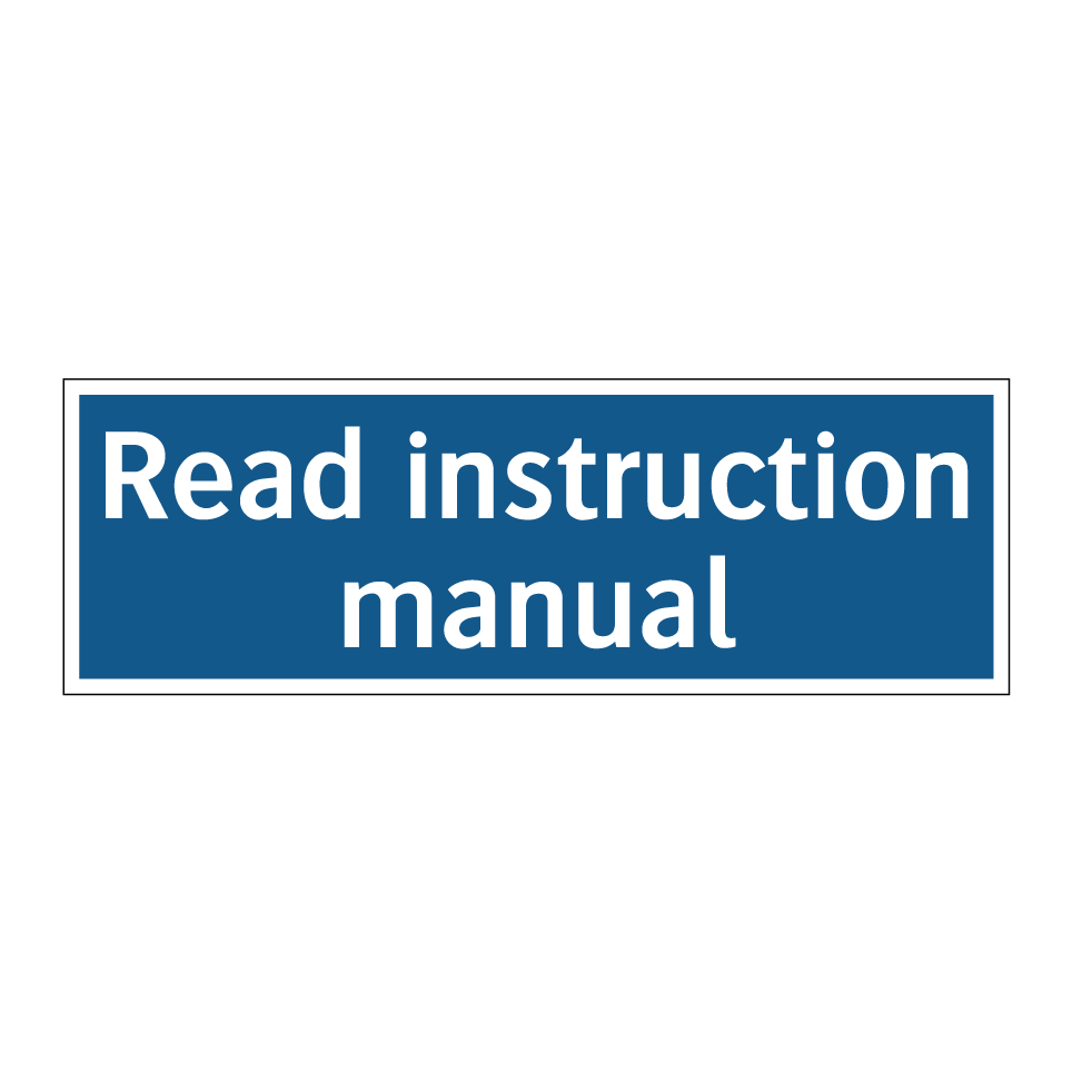 Read instruction manual