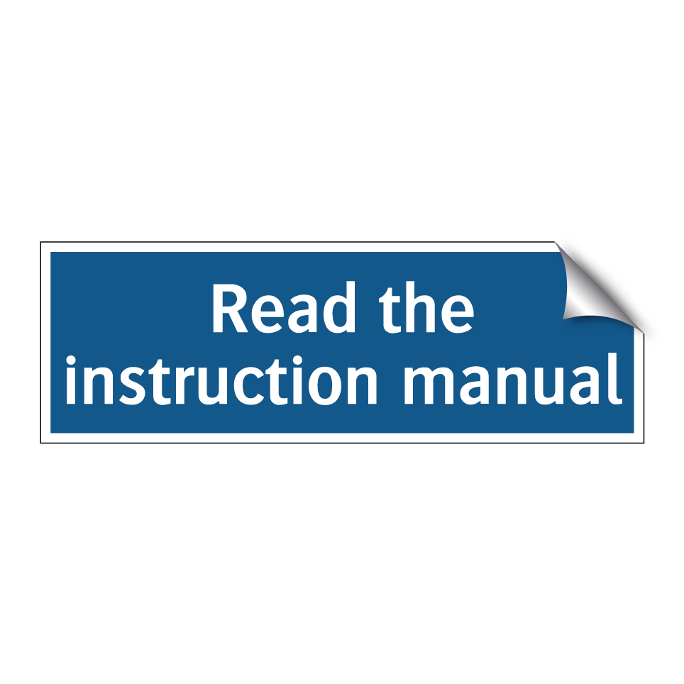 Read the instruction manual