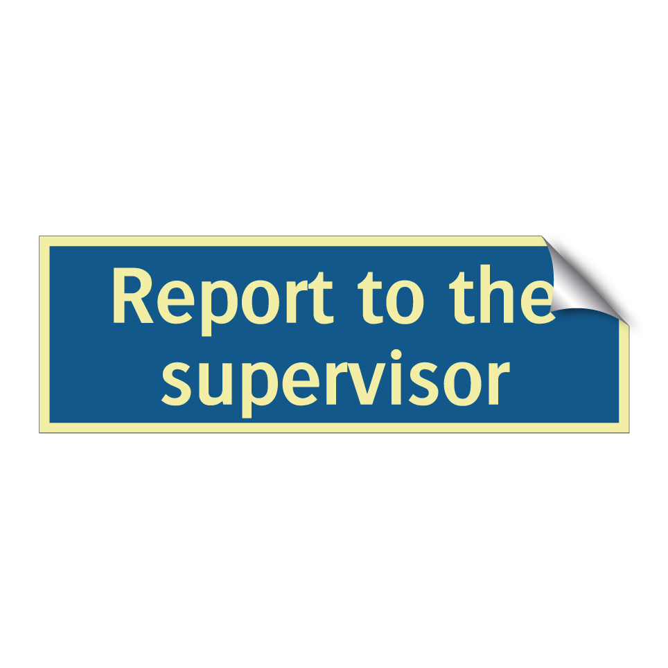 Report to the supervisor