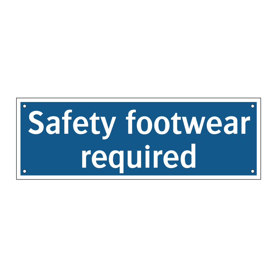 Safety footwear required