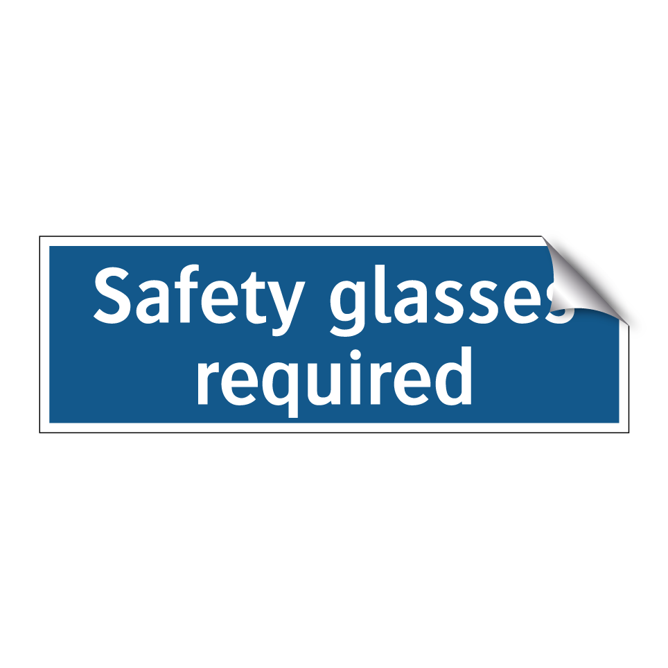 Safety glasses required