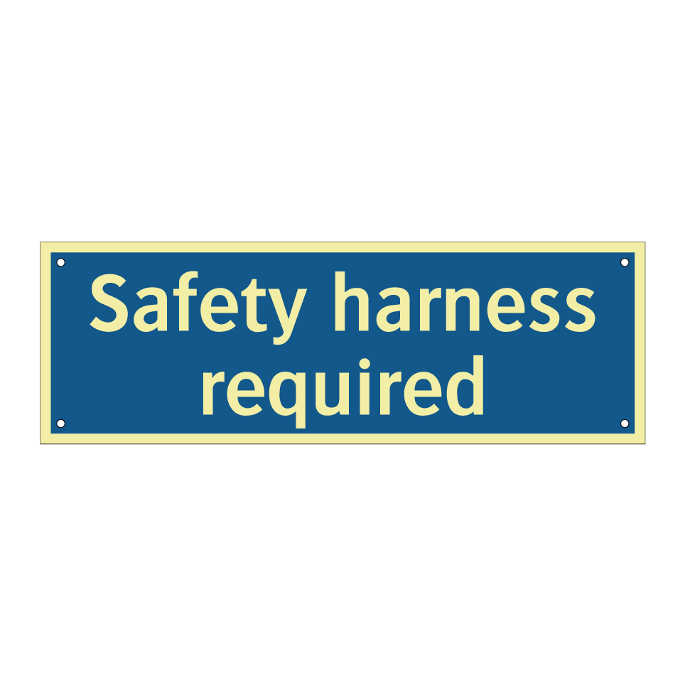 Safety harness required