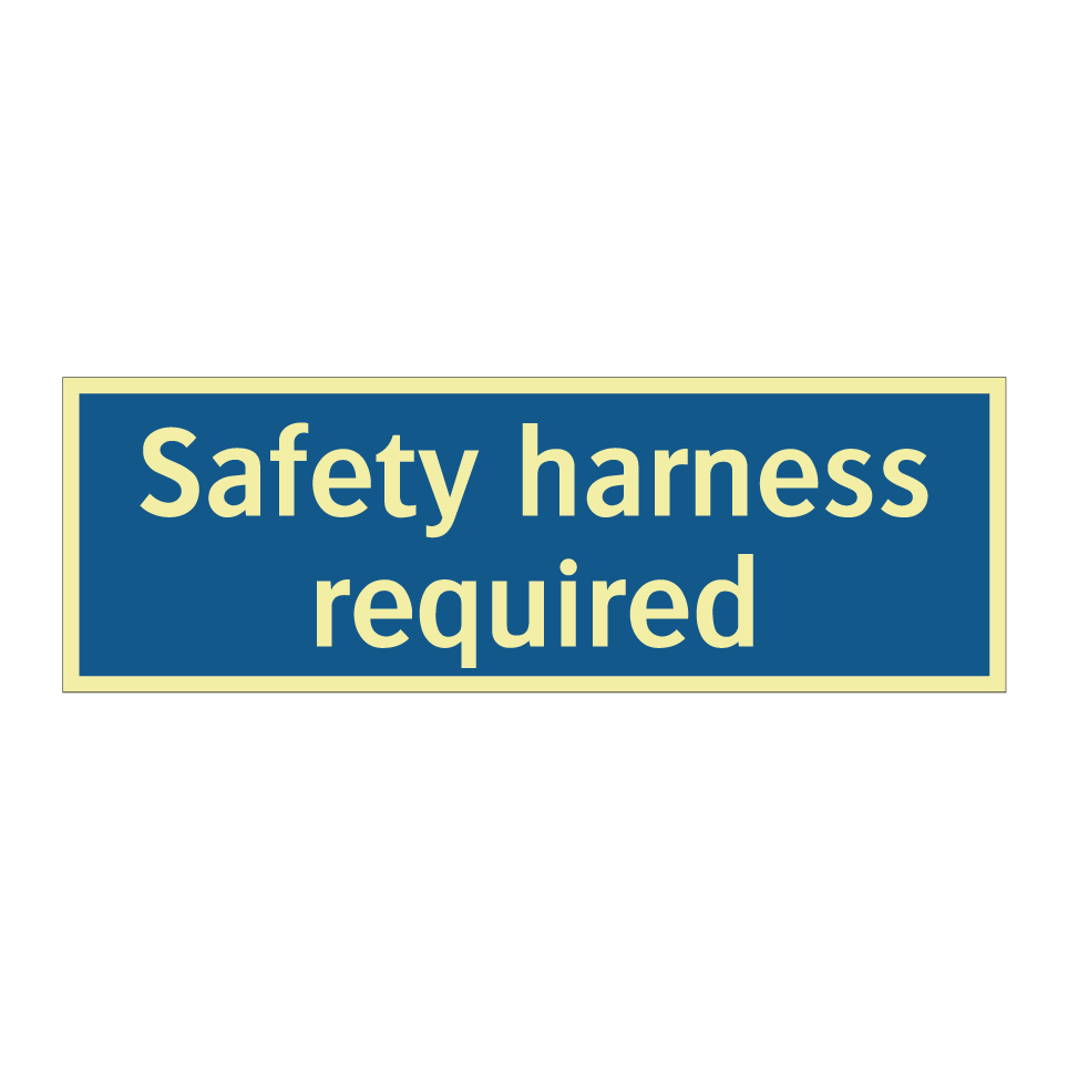 Safety harness required