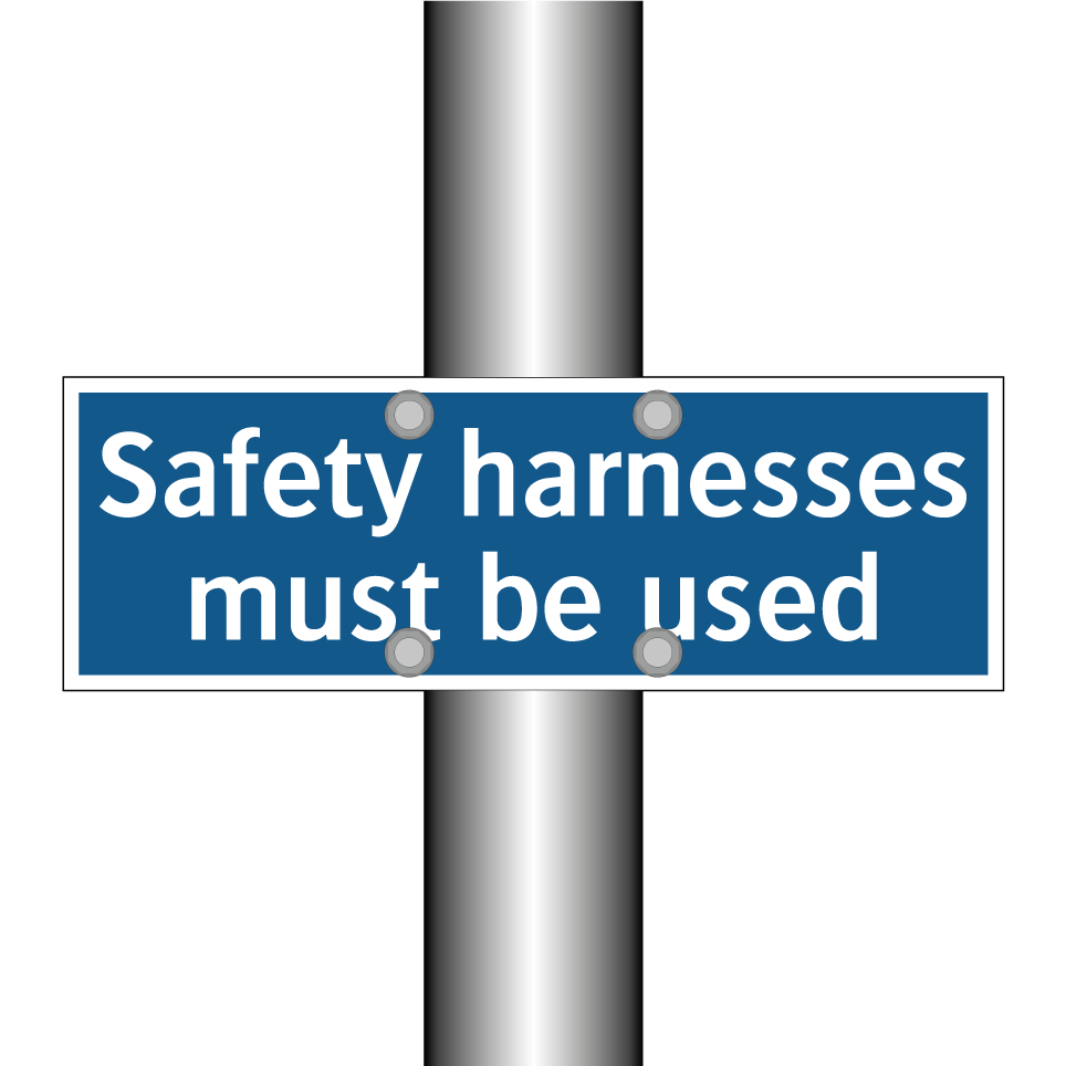 Safety harnesses must be used
