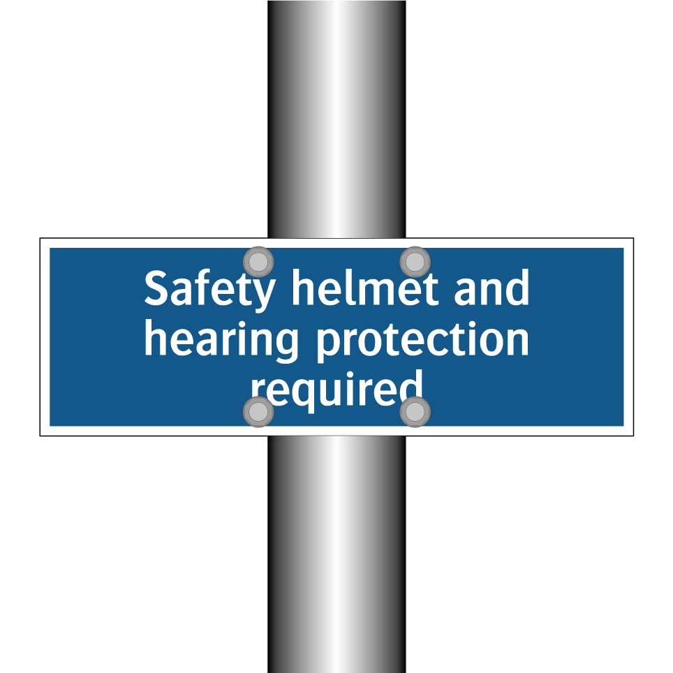 Safety helmet and hearing protection required