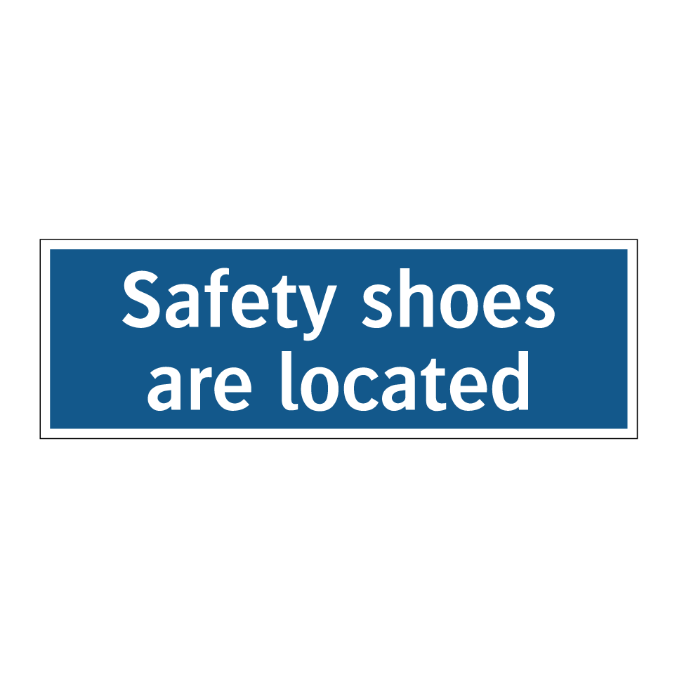 Safety shoes are located