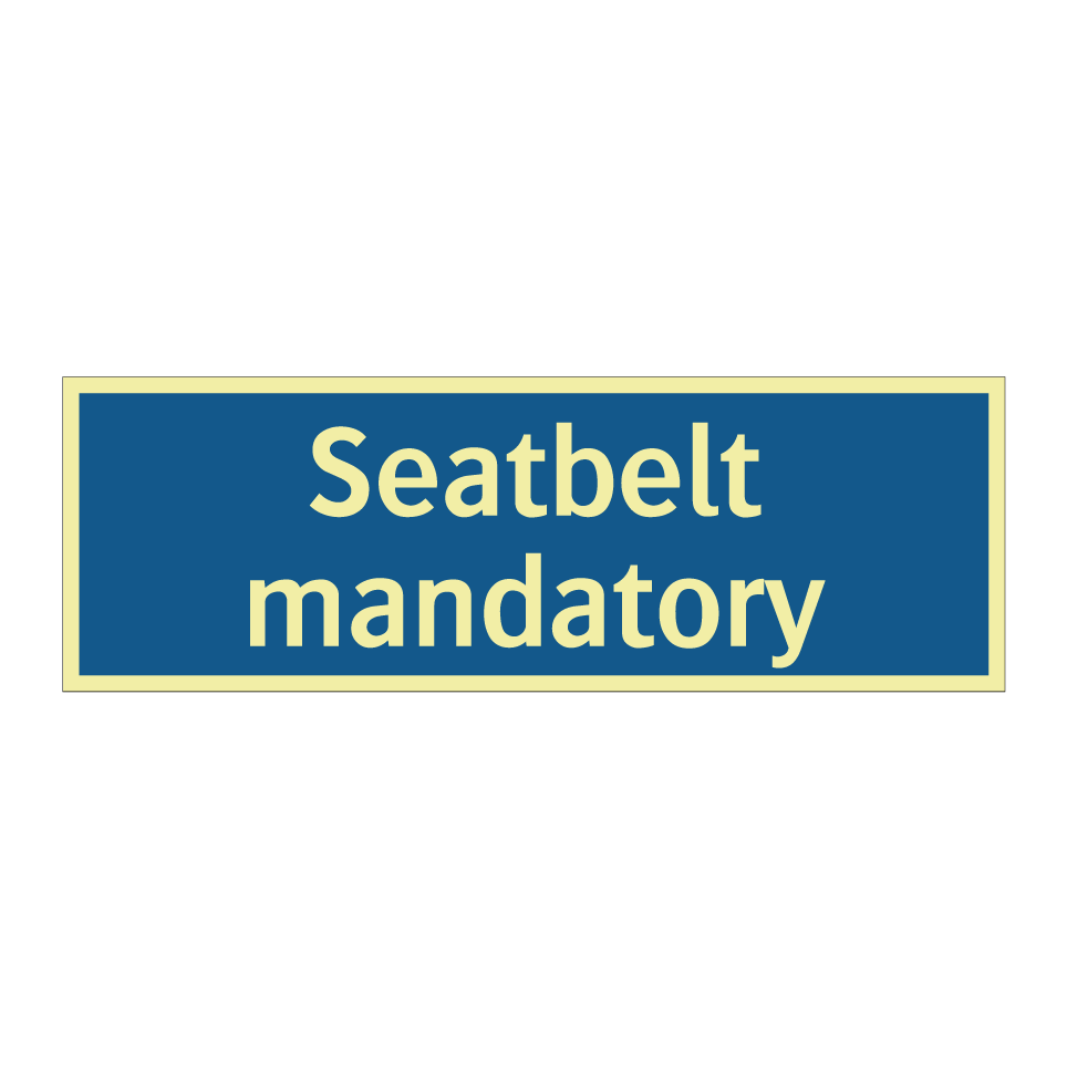 Seatbelt mandatory