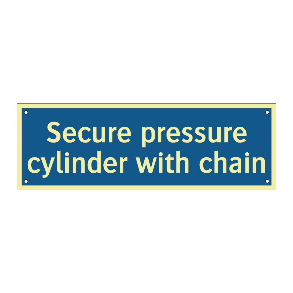 Secure pressure cylinder with chain