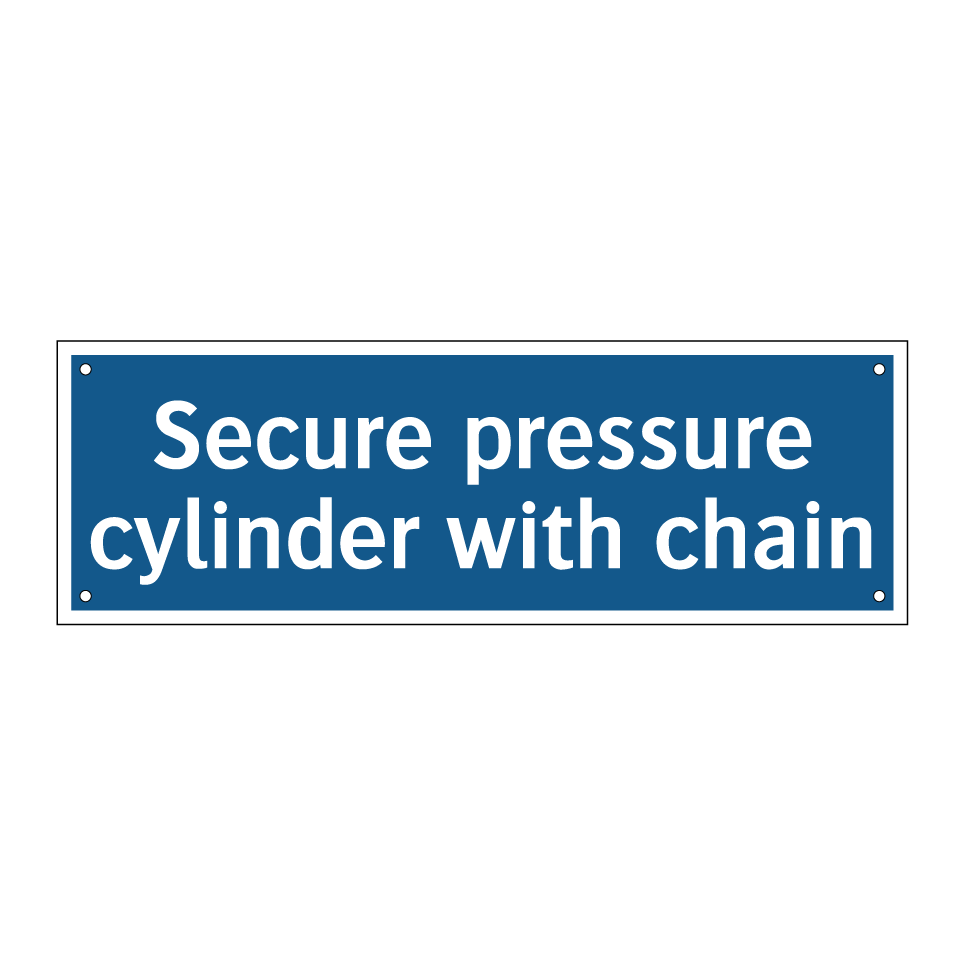 Secure pressure cylinder with chain