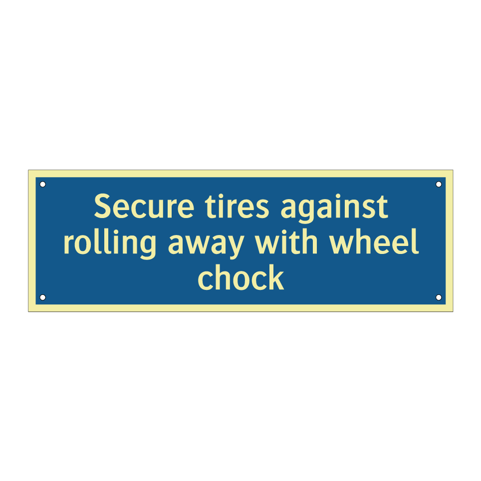 Secure tires against rolling away with wheel chock