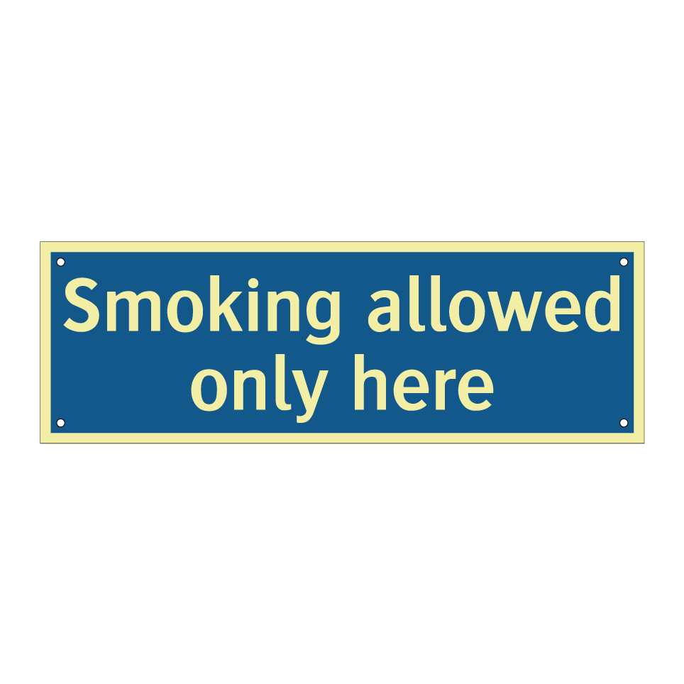 Smoking allowed only here