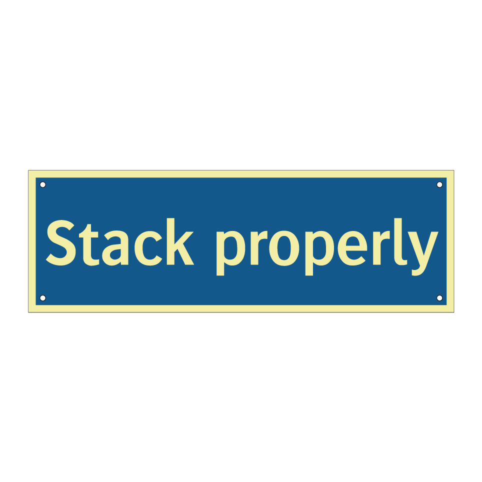 Stack properly