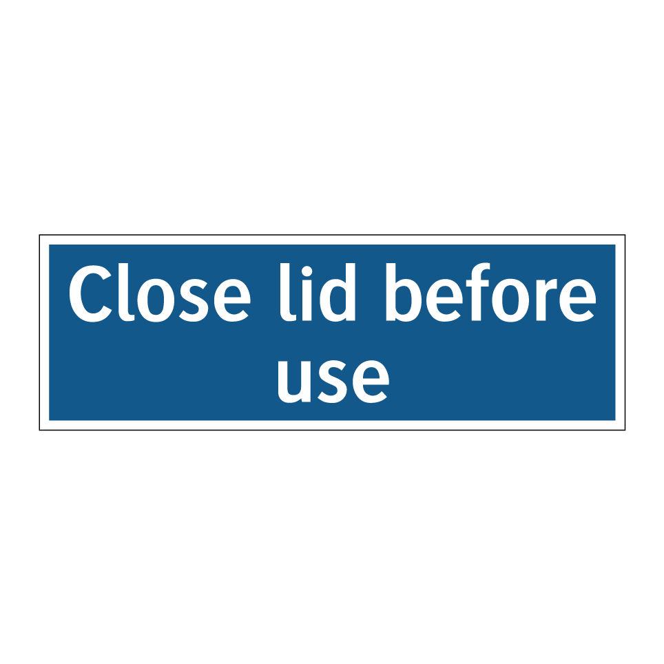 Close lid before use
