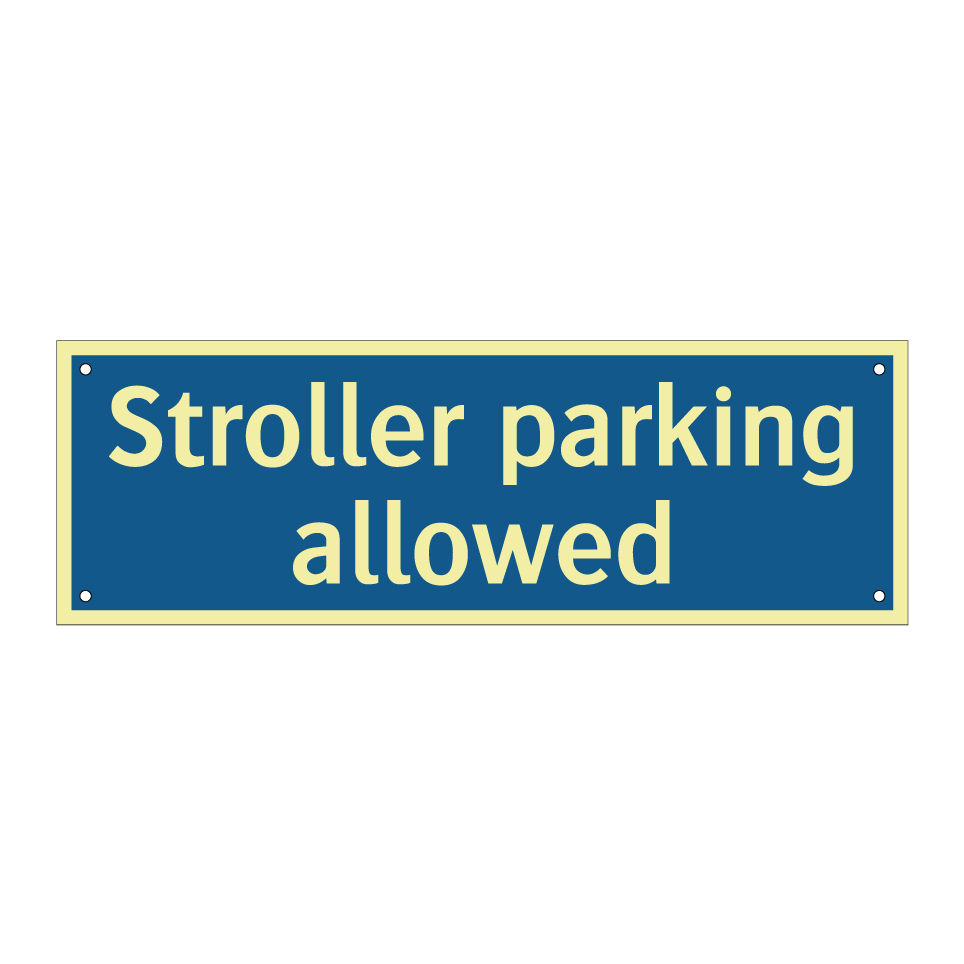 Stroller parking allowed