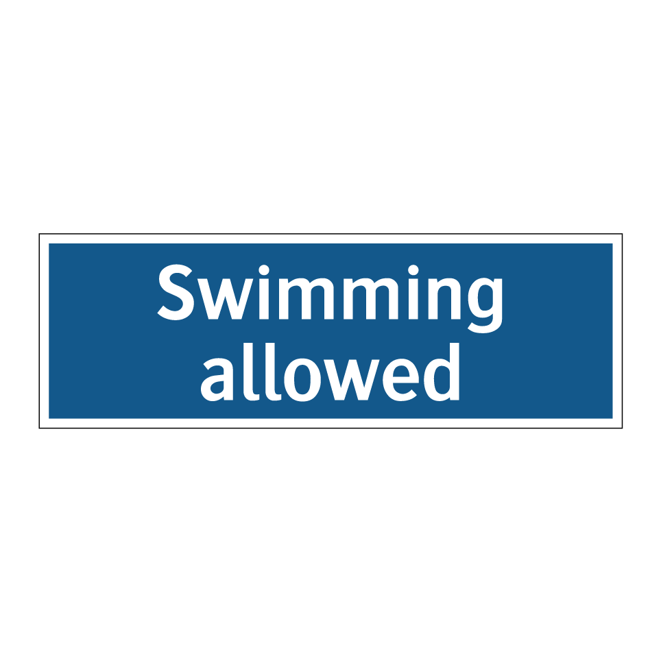 Swimming allowed