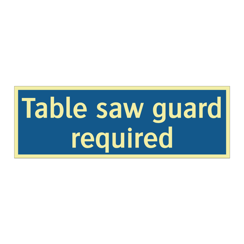 Table saw guard required