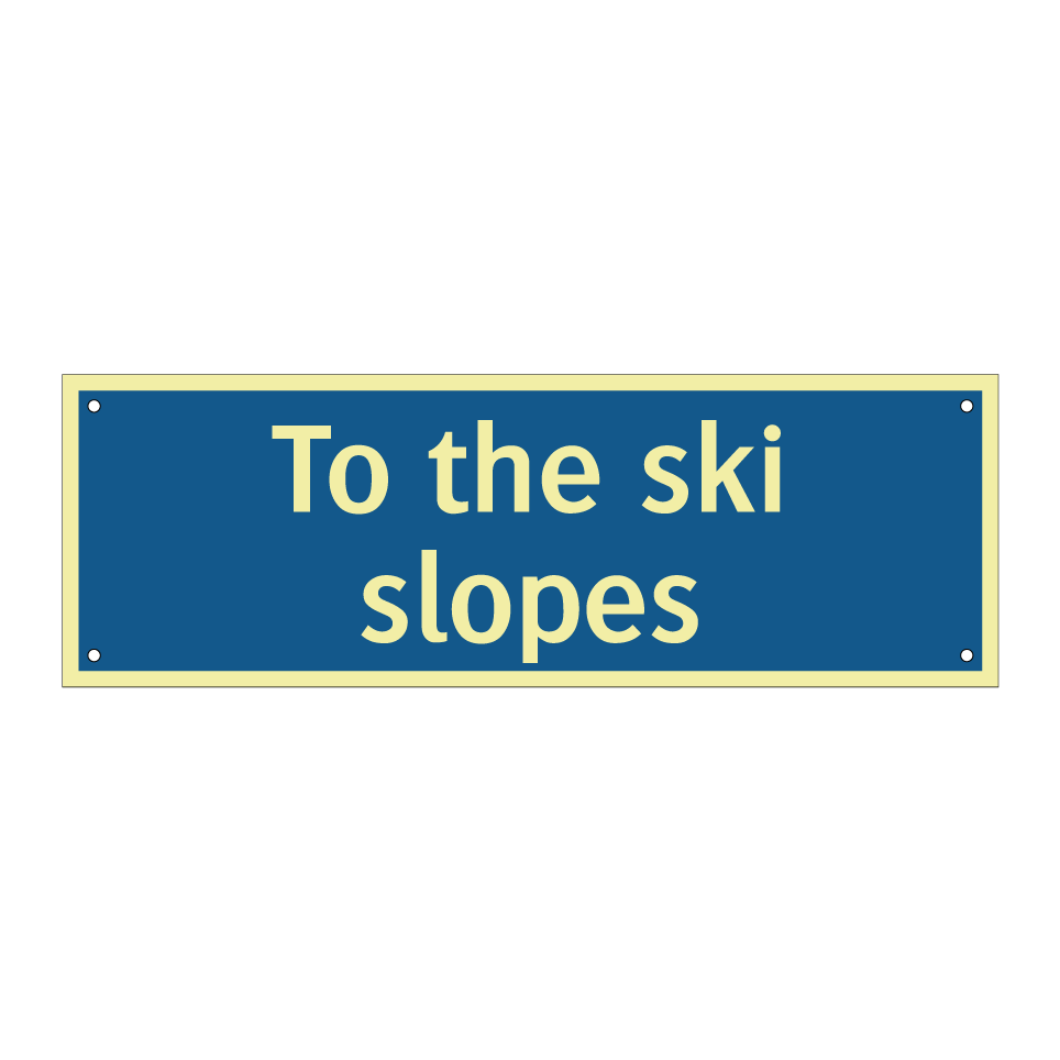 To the ski slopes