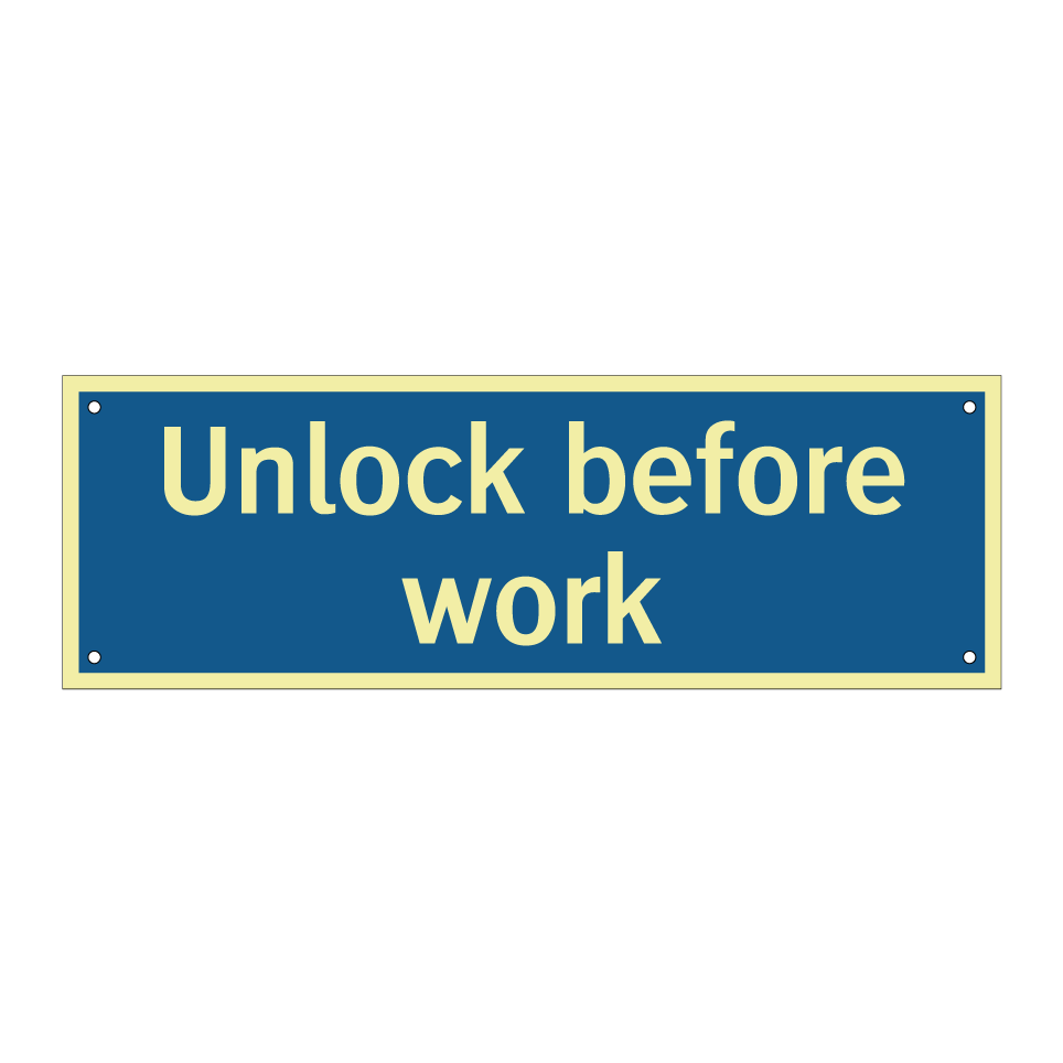Unlock before work