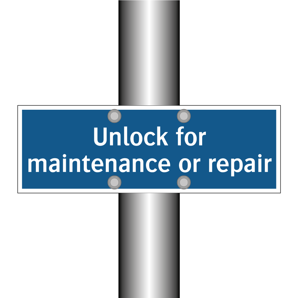 Unlock for maintenance or repair