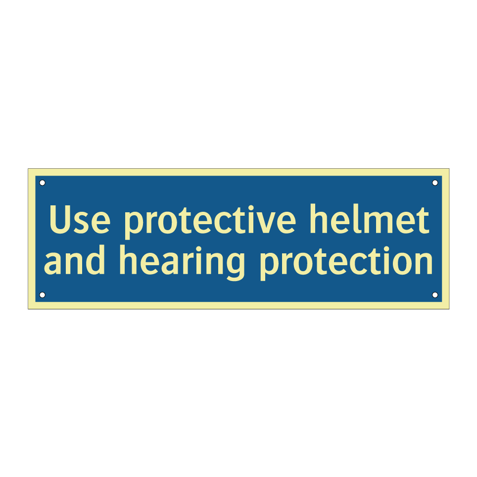 Use protective helmet and hearing protection
